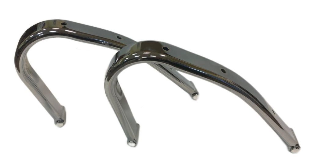 Подлокотник хромированый нерегулируемый  под накладку  AM-CH002 