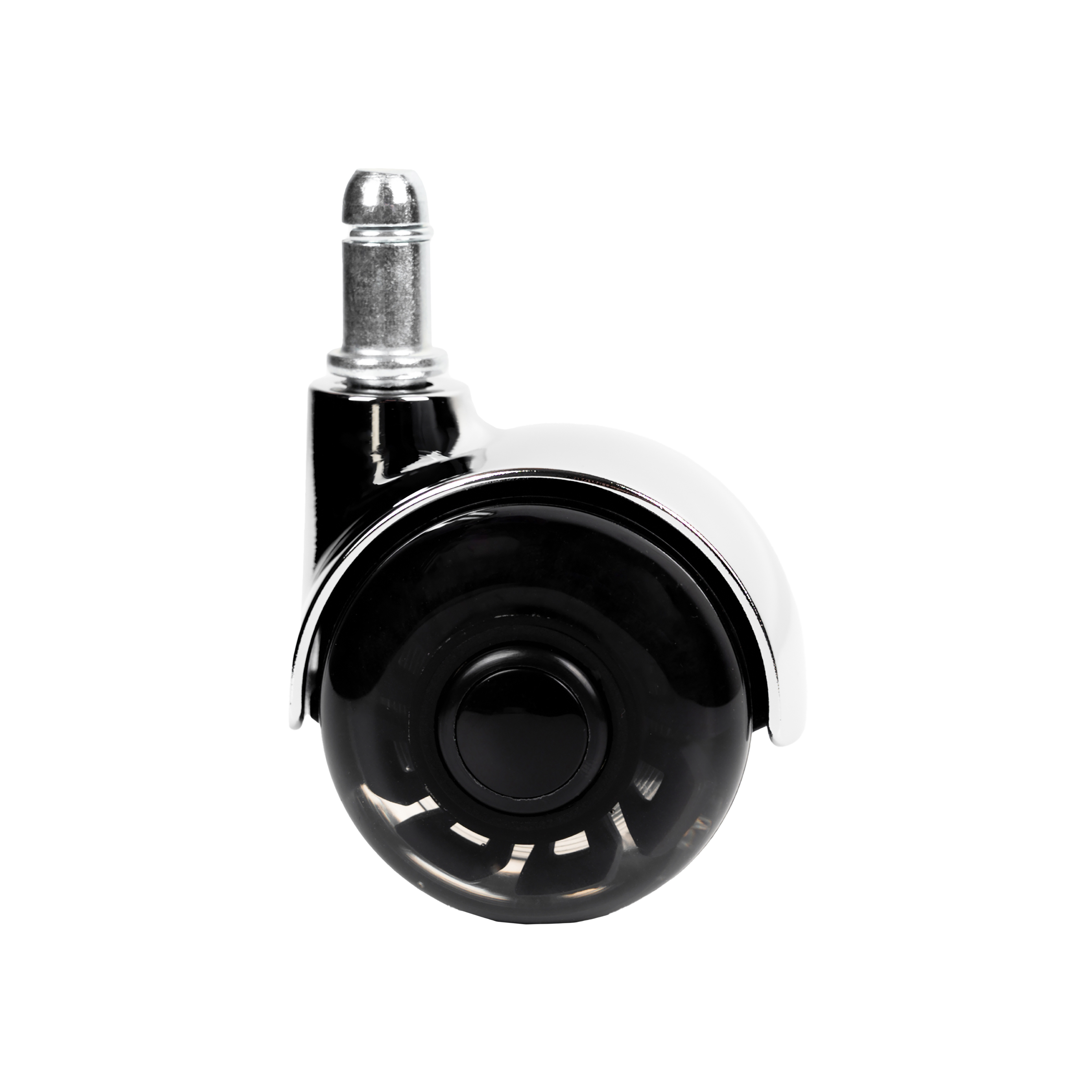 7201032 ролик 50- RQ08 универсальный слим 25 силиконовый черный с хром площадкой